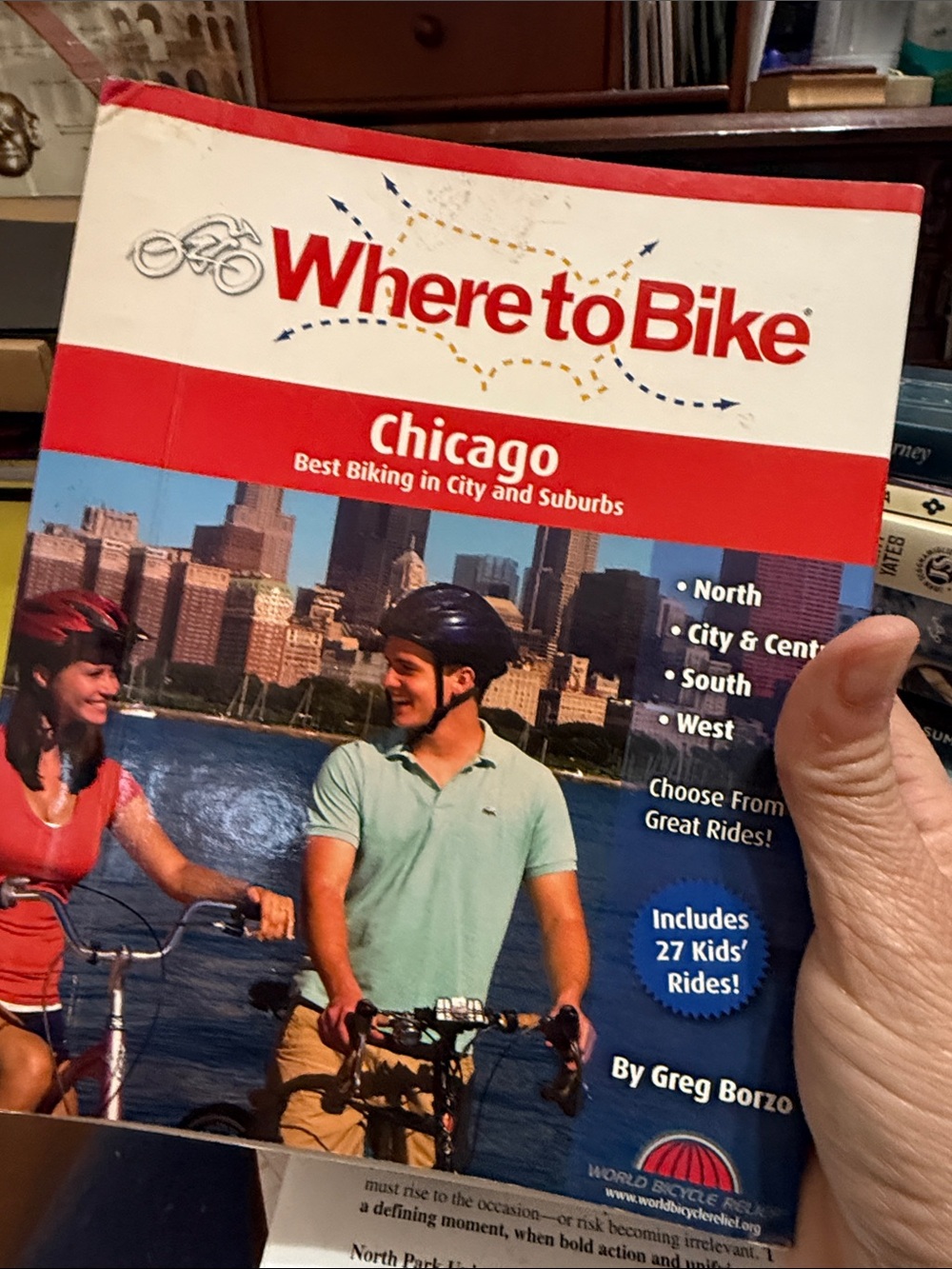 Where to Bike Chicago Guidebook - Red, White & Blue Cover